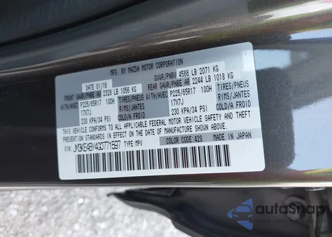 2016 Mazda Cx-5 Sport from USA, damaged, VIN JM3KE4BY4G0771597